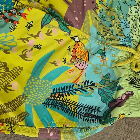 Vilebrequin Boys Tropical Print Swim Shorts Size 8 Years Elastic Waist W/ Pocket - Picture 15 of 15
